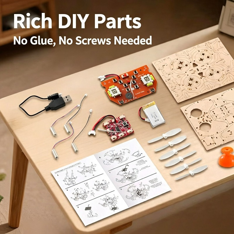 Wooden Rc Quadcopters DIY Kit  - Diy From Old Electronics ulasan dan harga