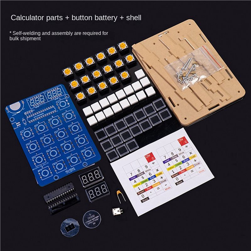 QWE-5X Calculator DIY Kit 51 M - Homemade Diy Electronics ulasan dan harga