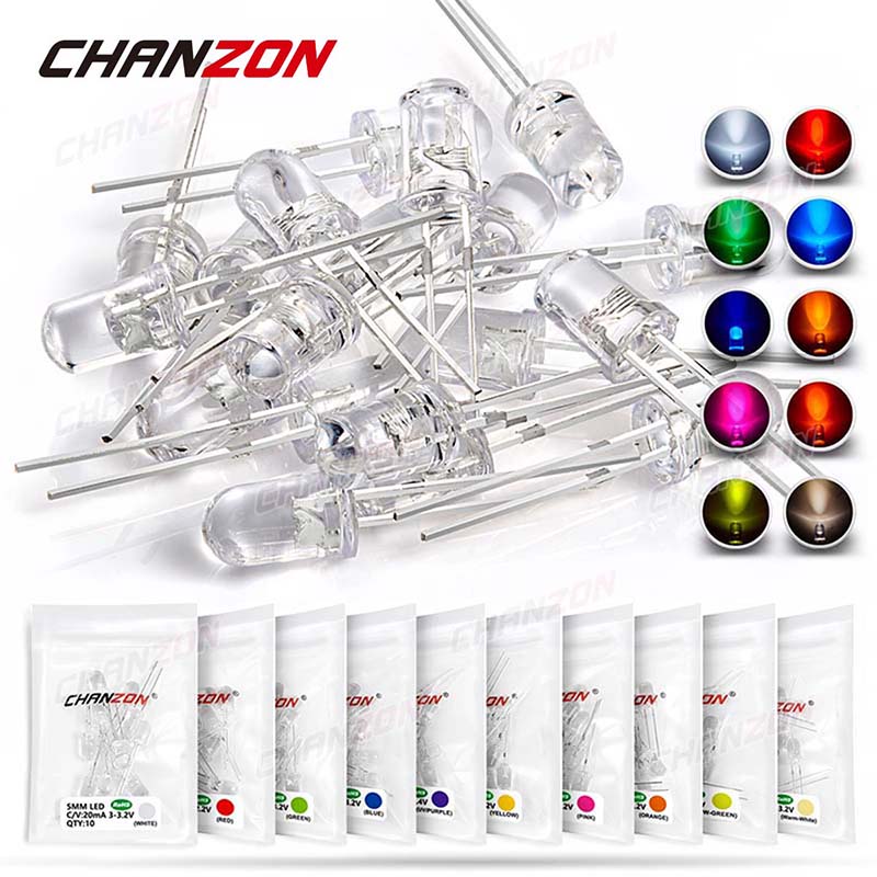 100pcs 5mm LED Diode Kit Light - Hobby Diy Electronics Kit ulasan dan harga