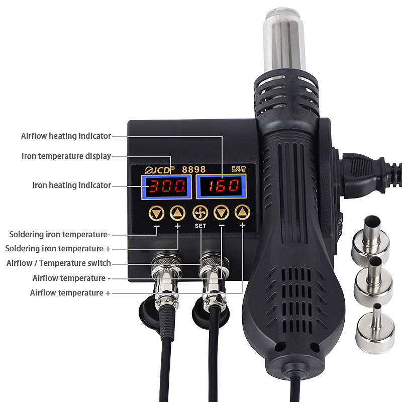 2 in 1 750W Hot Air Gun LCD Di - Smd Solder Paste ulasan dan harga