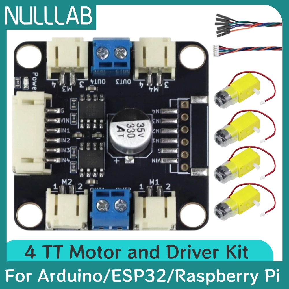 4 TT Motor and Driver Kit 4 DC - L298N Motor Driver ulasan dan harga