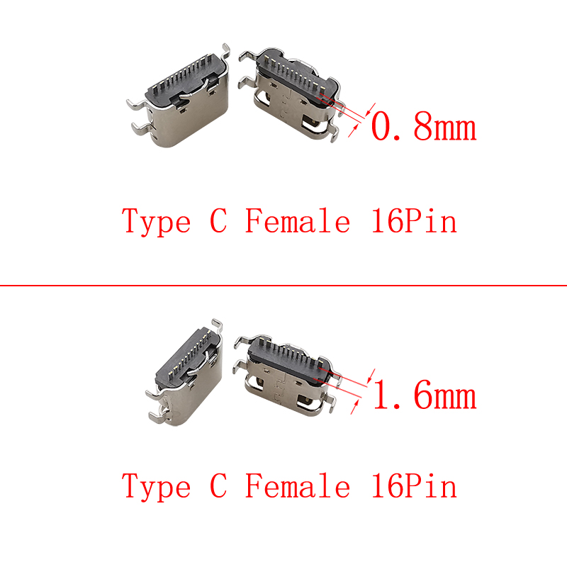 10Pcs USB Type C Female 16 Pin - Smd Solder Paste ulasan dan harga