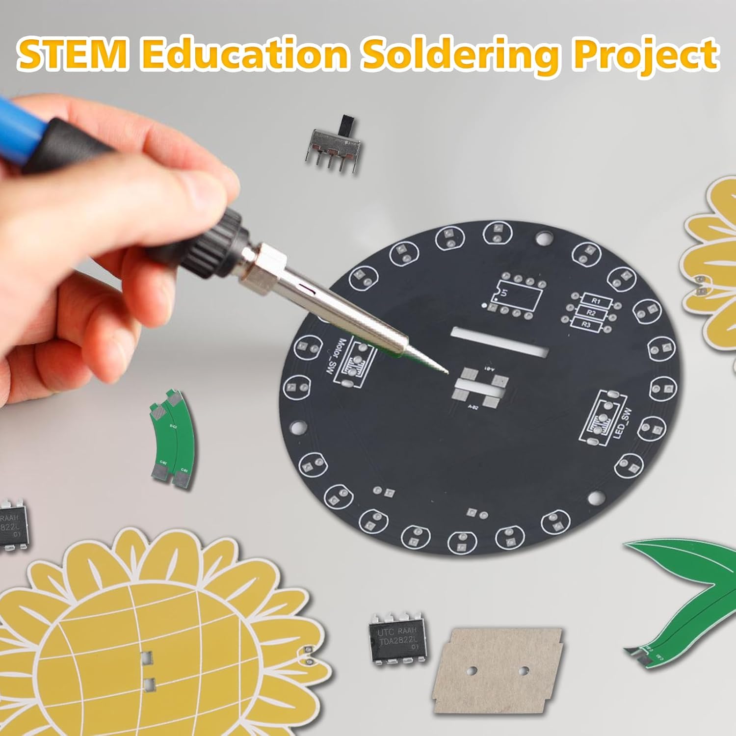 Light Chasing Sunflower Solder - Diy Electronics Ideas ulasan dan harga