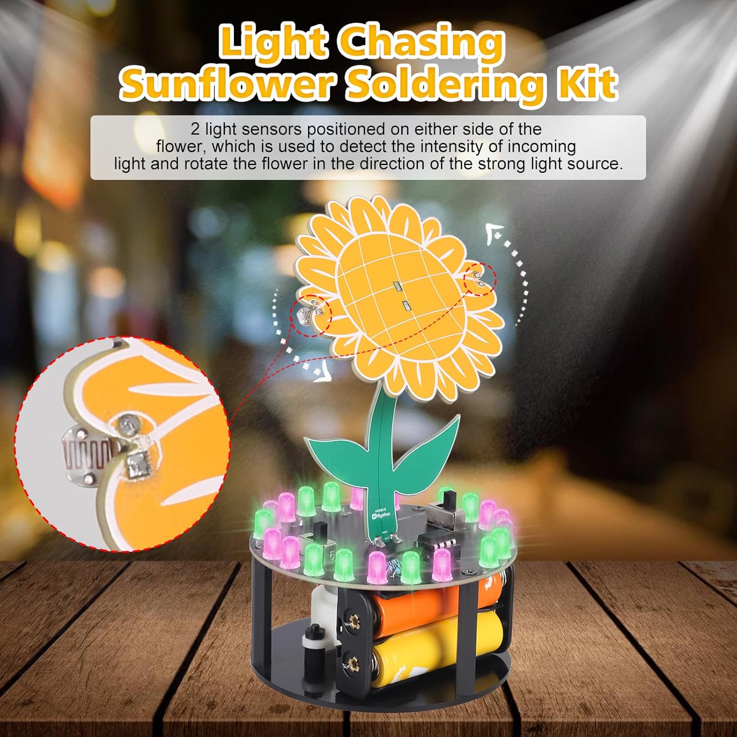 Light Chasing Sunflower Solder - Diy Electronics Ideas ulasan dan harga