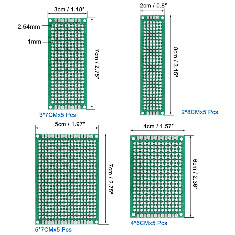 20Pcs Green Circuit Board With - Diy Electronics Circuits ulasan dan harga