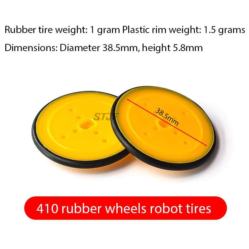 10pcs 410 rubber wheels robot  - Diy Electronics Motor ulasan dan harga