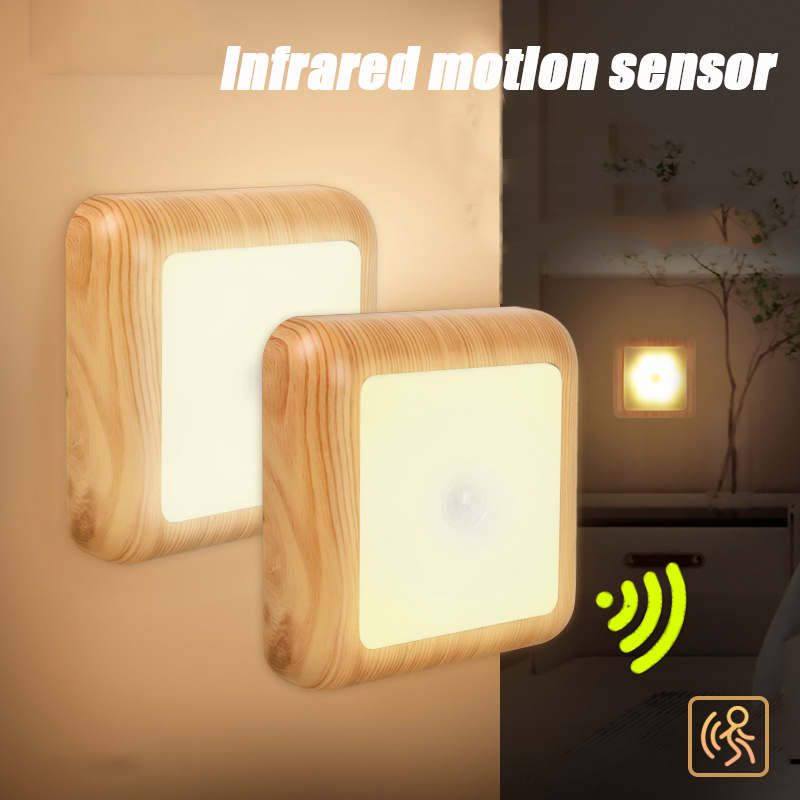 Wood Grain Wireless Battery Sm - Ldr Light Sensor ulasan dan harga