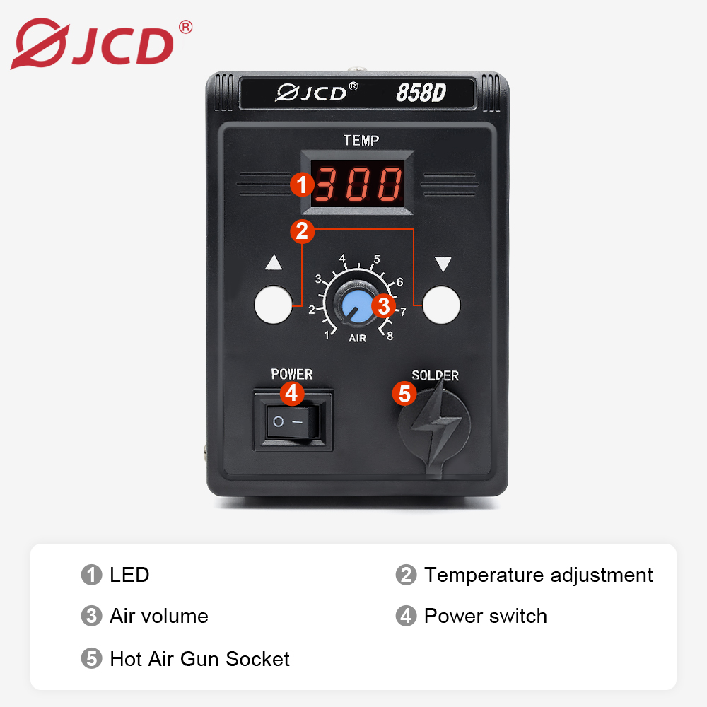 JCD Hot Air Gun 858D 700W BGA  - Smd Solder Paste ulasan dan harga